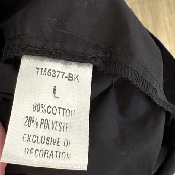 THML Black Smocked Midi Dress VNeck Short Puff Sleeves Size Large - Picture 5 of 7